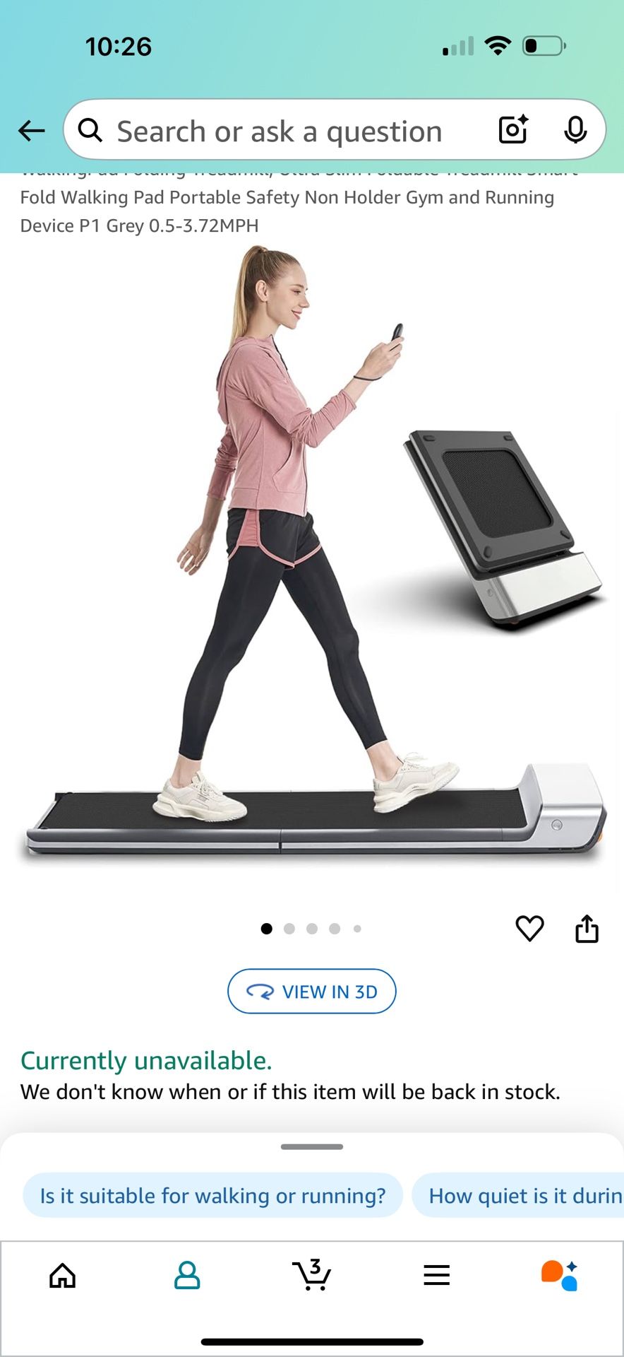 Walking Pad Foldable Under Desk Treadmill