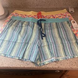 Two Pairs Women’s Sleeping Shorts Plus Size 2x NWT 
