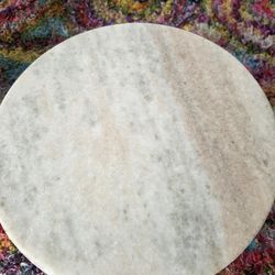 Round Marble Top End Table $30