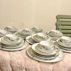 Fukagawa Gold Wave Pattern Bone China Set