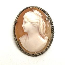 Antique Shell Cameo ‘20’s Marked RG