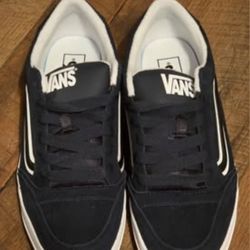 Vans Dark Navy Blue W/Black Stripe Shoes 11.5 $40