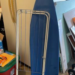 Ironing board and drying rack