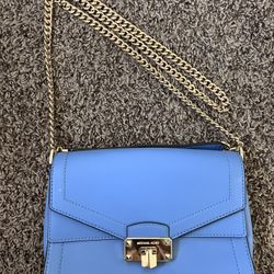 Used Blue Michael Kors Shoulder And Crossbody Bag