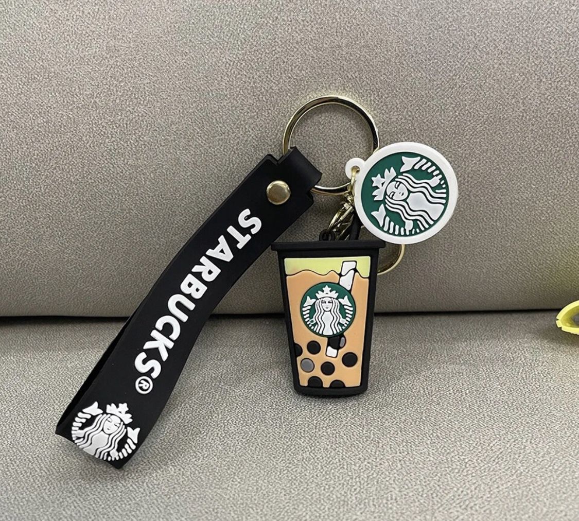 Brand New Black Boba Yea Bubble Drink Coffee Starbucks Keychain Gift 