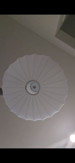 Large Modern Cloth Pendant Lamp - $50 (Retails $185)- 110V-120V White 23.5"