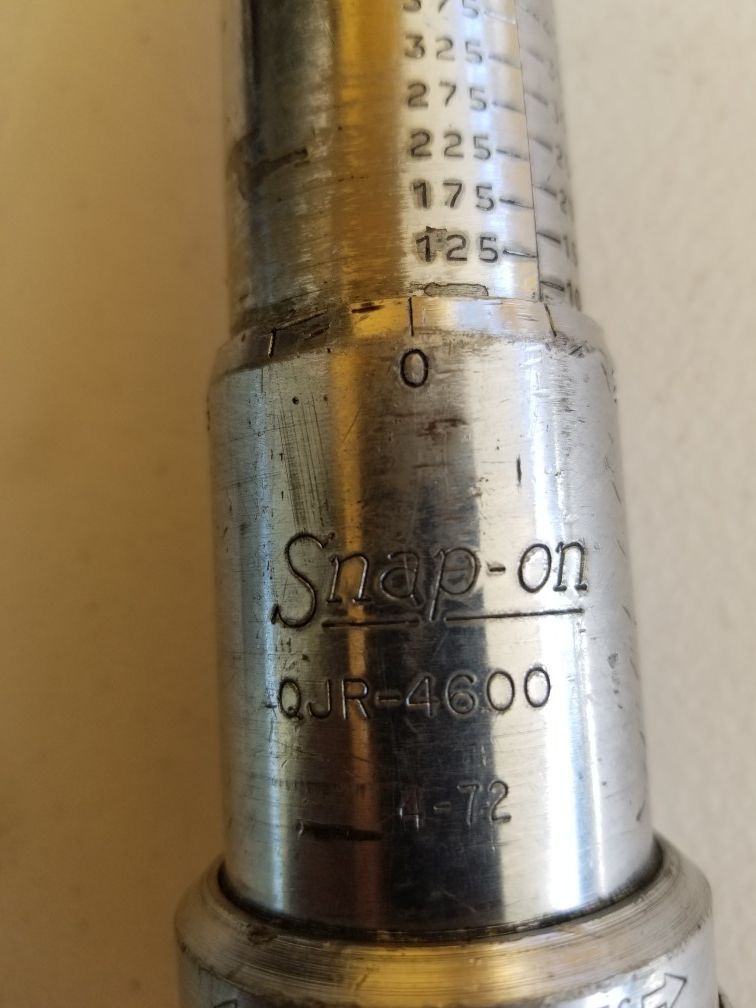 Snap-on Torque Wrench QJR-4600 3/4" Drive 100-600 FT Lbs