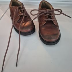 Boys Leather Brown Shoes Size10