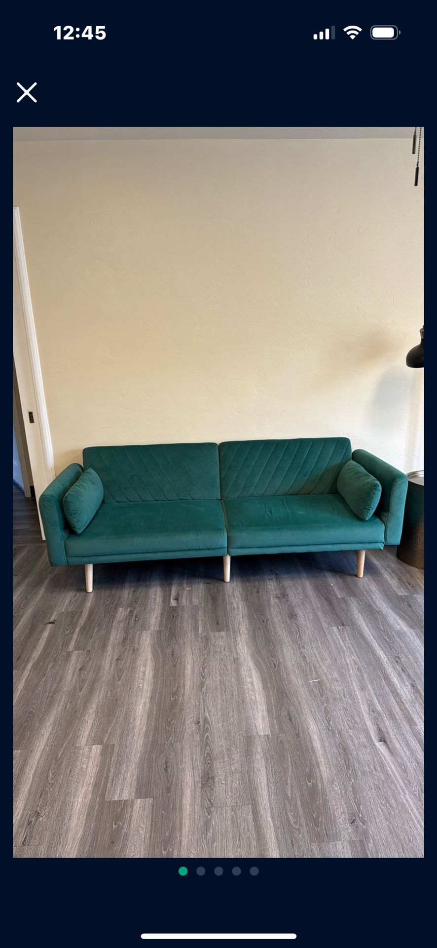 Green Velvet Futon