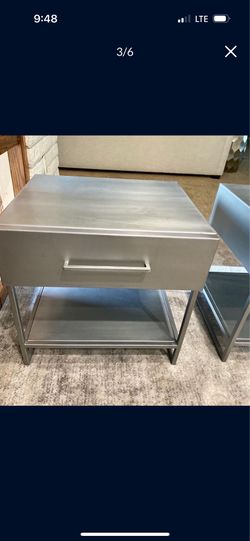 CB2 Proof Metal Nightstands