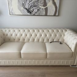 Cream 100% leather 