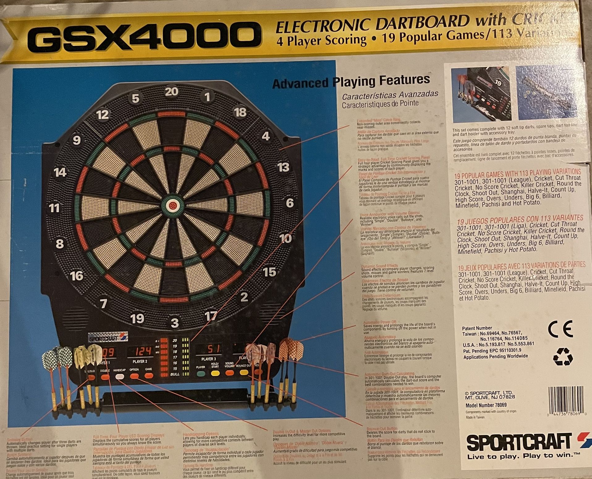 Electronic dart Board With Cricket