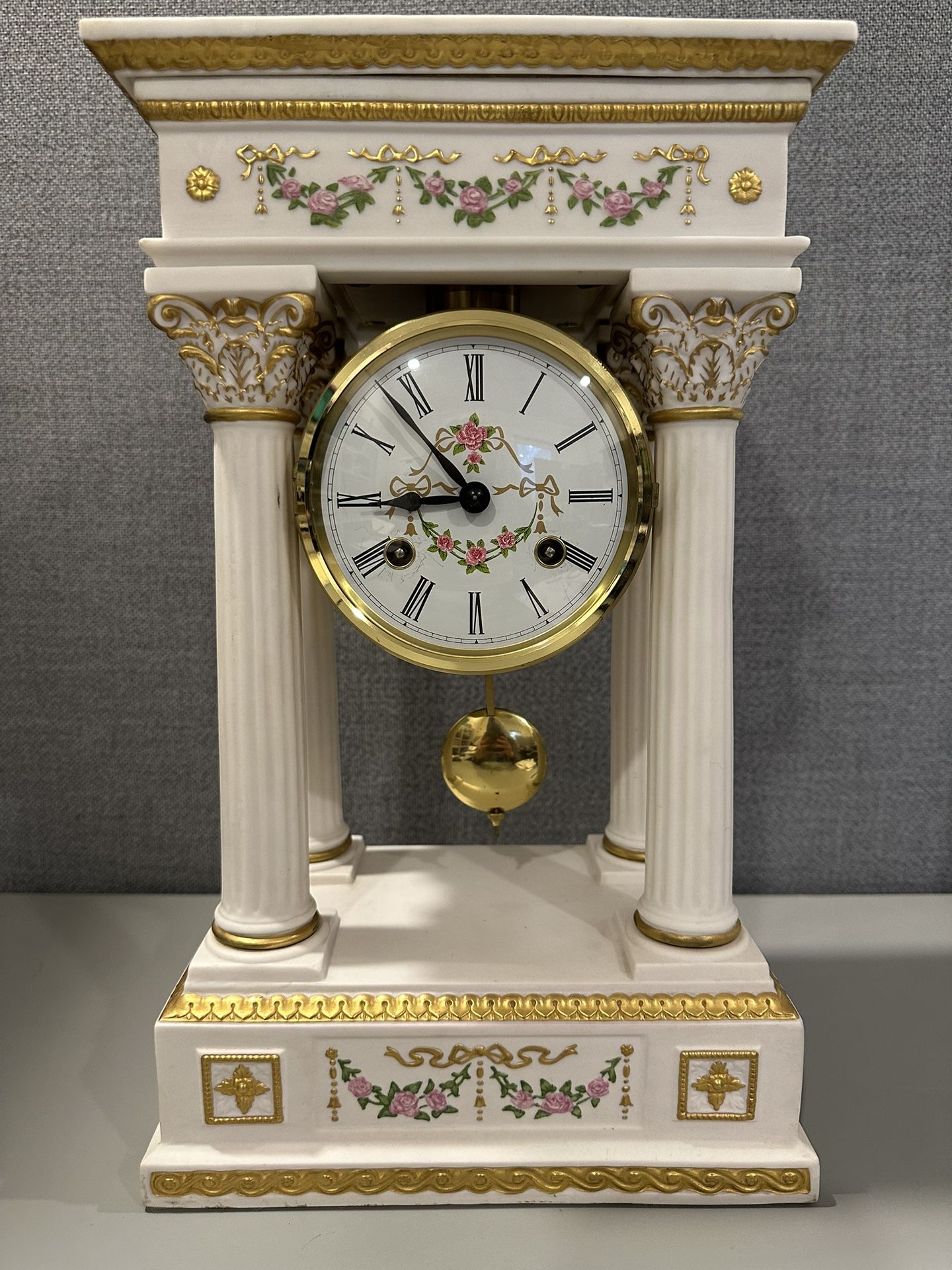 Empress Josephine Clock, Porcelain Table Clock