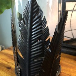 Candle Holder: Glass +metal