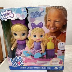 New Baby Alive Susdy Styling Toddler Doll Toy