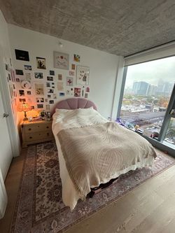Queen Mattress + Pink Bedframe (Mattress Bag Included!)