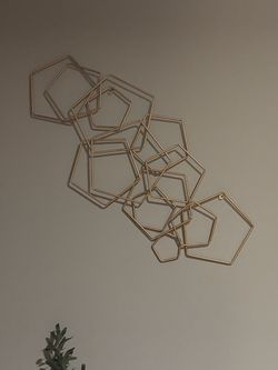 Gold Geometric Wall Decor