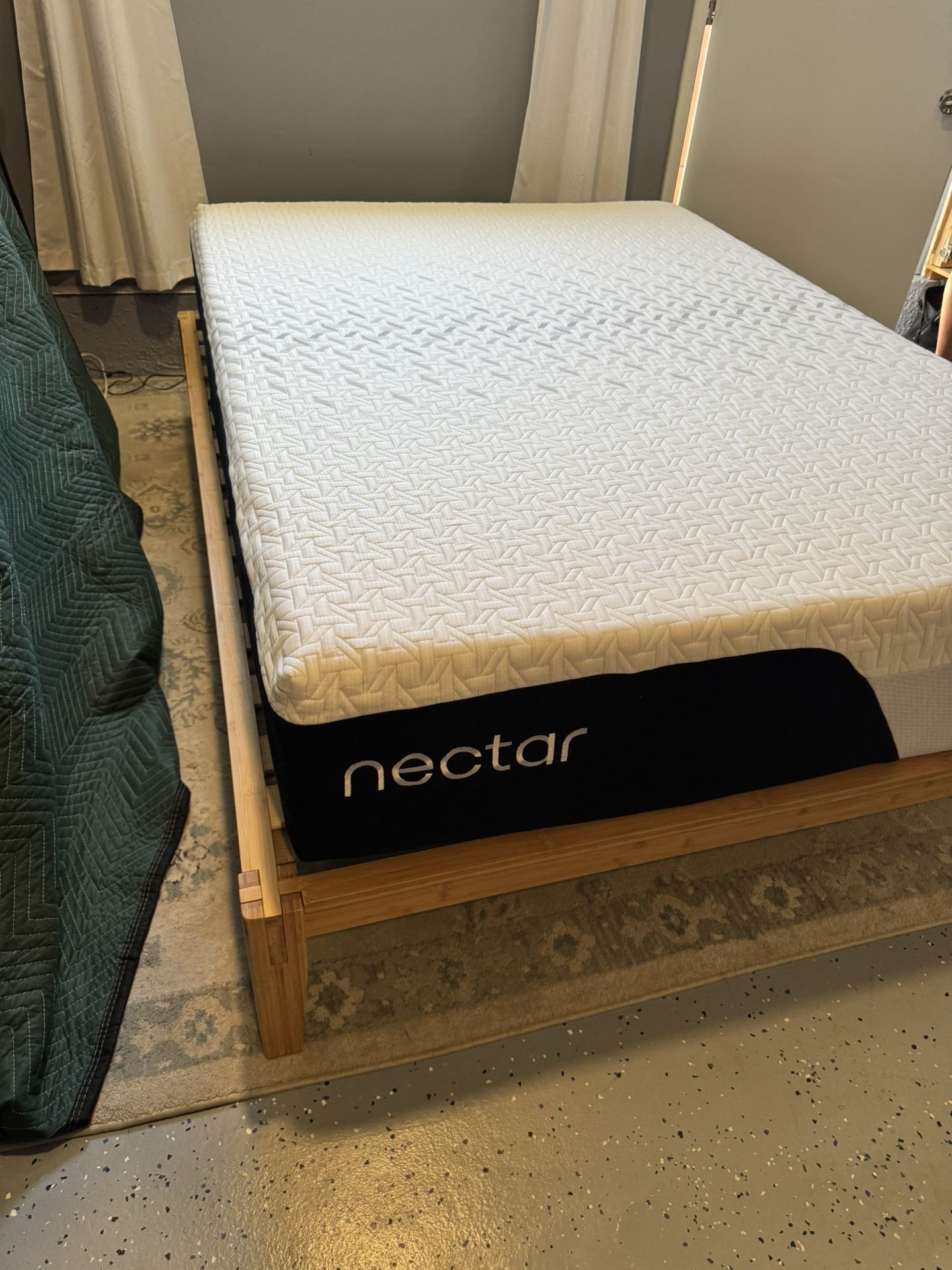 Nectar Bamboo Platform Full Size Bed Frame