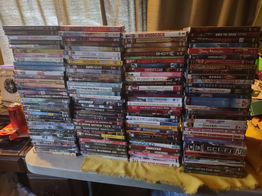 158 Factory Sealed DVD Movies Will Not Separate