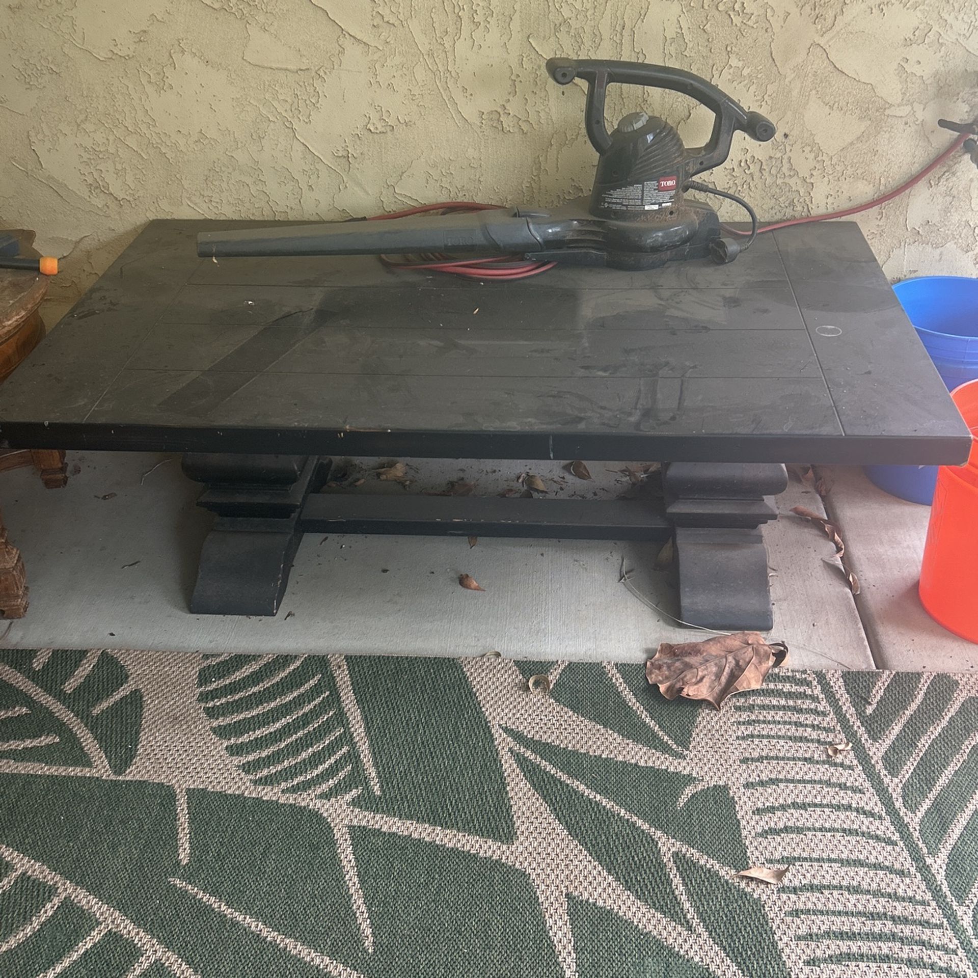Coffee Table And Leaf Blower