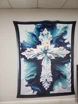 White Cross Blanket 