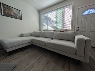 Living Spaces sofa with sectional