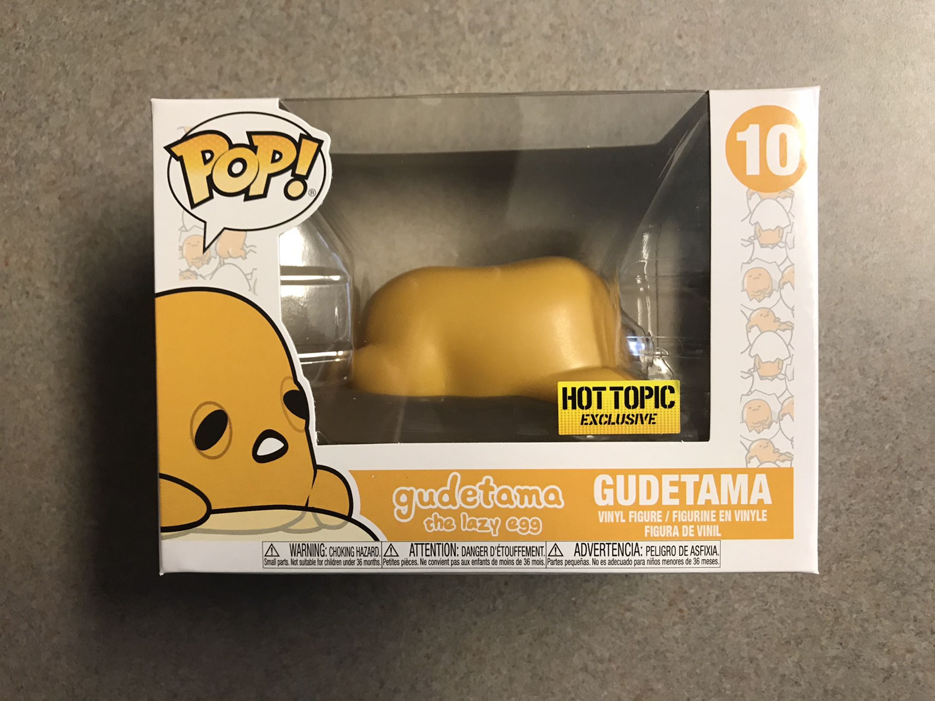 Gudetama The Lazy Egg Funko Pop Hot Topic Exclusive Sanrio 10 with protector
