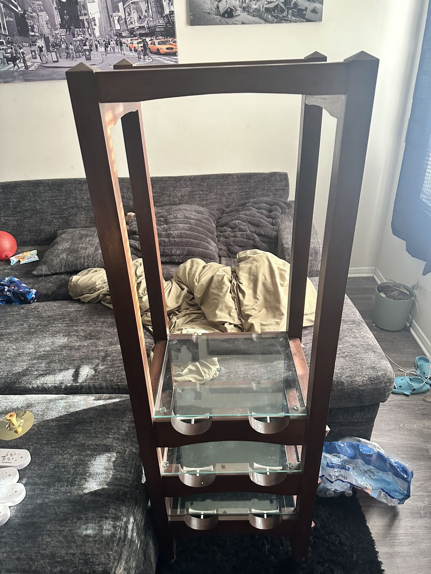 Wine Rack - Nice Dark Wood /glass
