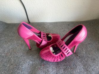 Pink High Heel Mary Jane Pumps