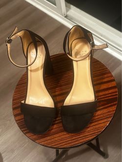 A New Day Black Block Heel Sandals