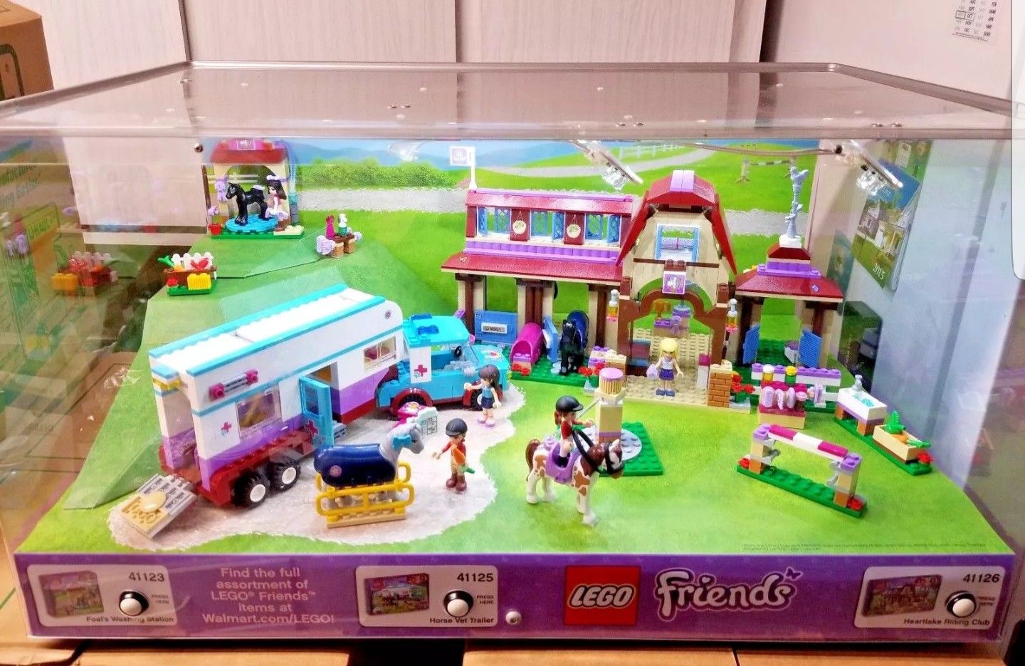 Lego Friends Light Up Store Display Case Sets Lot 41123, 41125, 41126