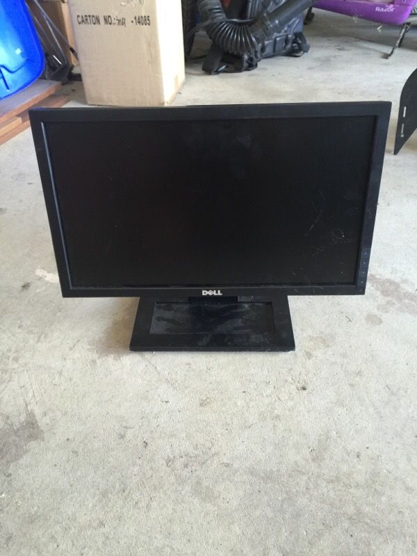 Black Dell computer screen