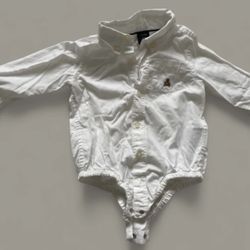 Baby gap cotton bodysuit white 6-12 mos 