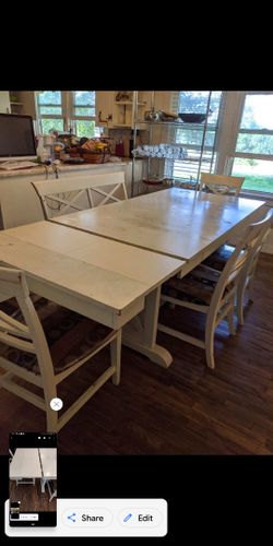 Wooden Extendedable Kitchen table with chairs