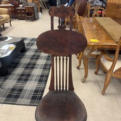 Antique 1890's Wood Chair - 51” T