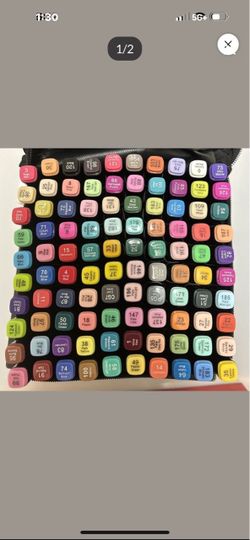Large Set of Dual-Tip Art Markers