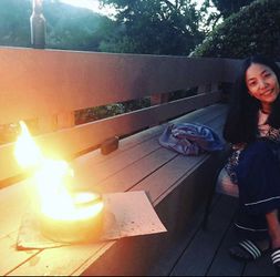 Portable firepit, 100% soy wax, NO WOOD, NO SMOKE, NO MESS :)