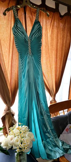Size XS Formal Long Gown/Aqua