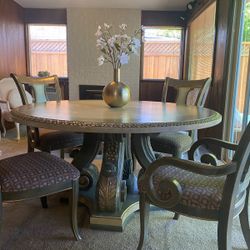 Antique Dining Table And Chairs
