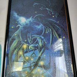 Blue Dragon Puzzle In Plastic Frame $14