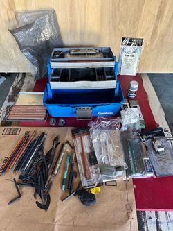 Artist Drawing Supply Lot with Flambeau Tackle Box