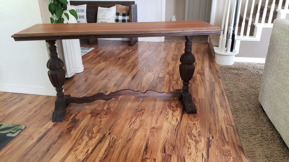 Stunning Antique early 1900's Console Trestle Table