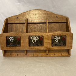 Vintage Key Rack with Mail Slots