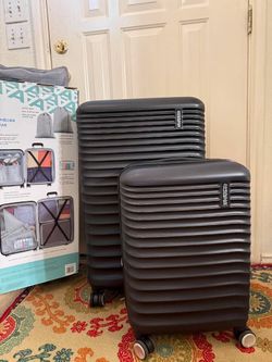 American Tourister 10-Piece Hardside Luggage Set (Black) - Open Box