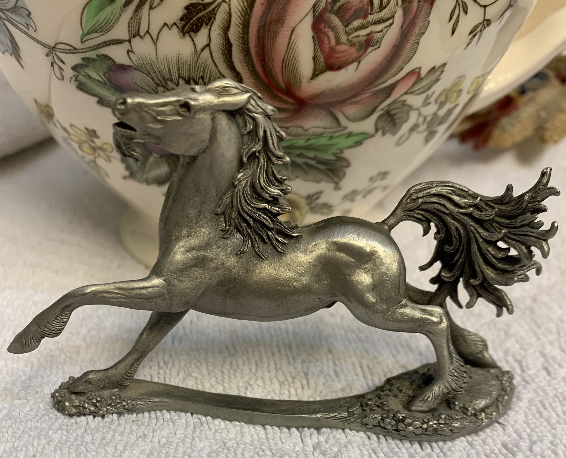 Vintage 1980 Hudson’s Horse Figurine Fine Pewter