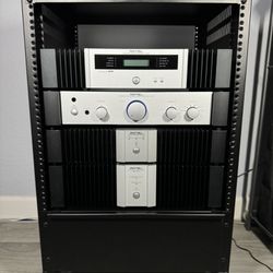Rotel Home Stereo System ~ Configurable for 2.1Ch or 4 Ch Operation ~ Power Conditioner ~ Preamplifier ~ 70W 2-Ch Amp ~ 330W Bridged Mono Amp ~ Excell