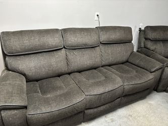 Electric Matching Couch And Chair Reclining Set