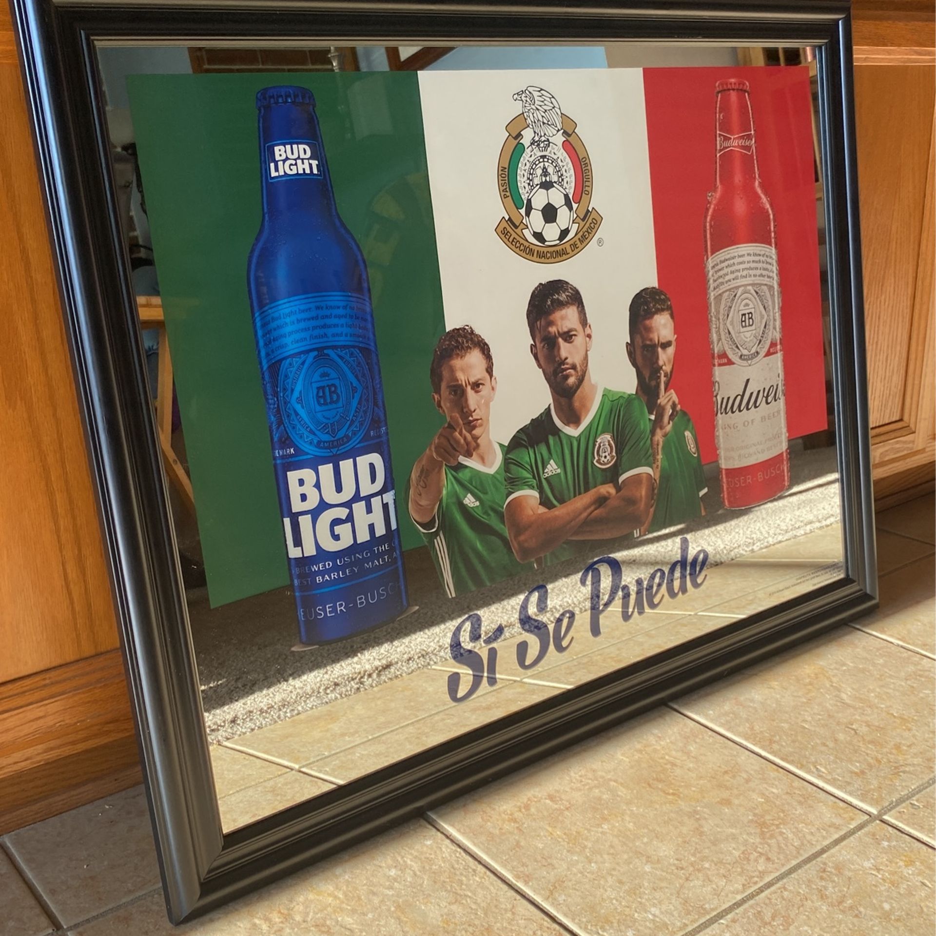 Bud light And Budweiser Soccer Mirror