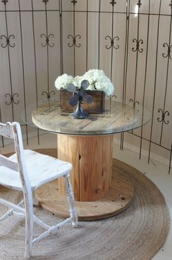 Wooden spool table