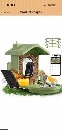 Brand new Smart Bird Feeder with Camera Solar Powered, AI Birds Species Identification, 2.5K HD Video Bird House with Camera for Outside, Weatherproof